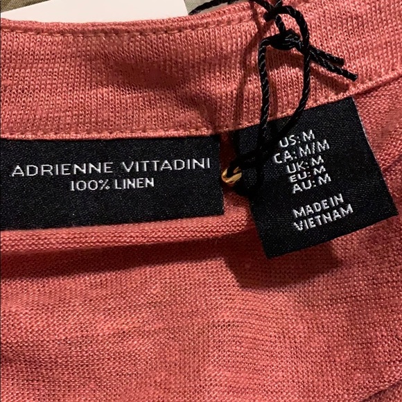Adrienne Vittadini 100% linen peach colour - Picture 5 of 6